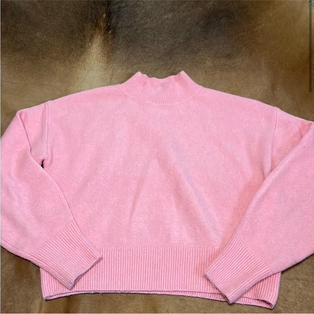 & Other Stories Pink mock neck sweater